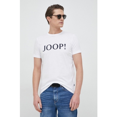 Joop! tricou din bumbac culoarea alb, cu imprimeu