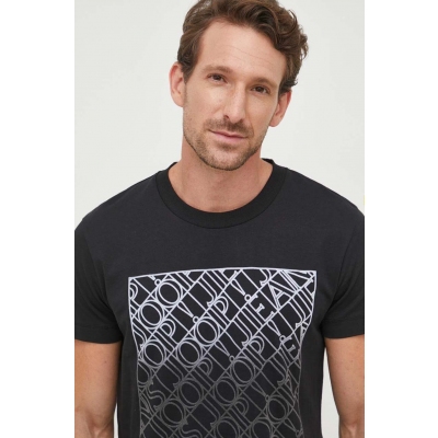 Joop! tricou din bumbac culoarea negru, cu imprimeu