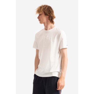 Kangol tricou din bumbac culoarea alb, cu imprimeu KLHB002-OFFWHITE