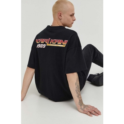 Karl Kani tricou din bumbac barbati, culoarea negru, cu imprimeu