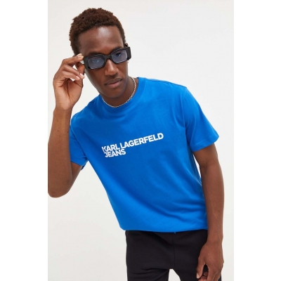 Karl Lagerfeld Jeans tricou din bumbac cu imprimeu
