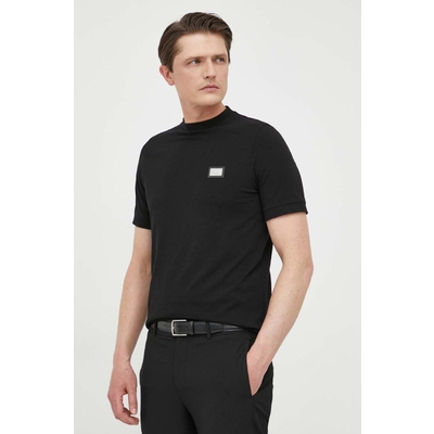 Karl Lagerfeld tricou barbati, culoarea negru, neted
