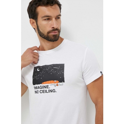 Mammut tricou Massone barbati, culoarea alb, cu imprimeu