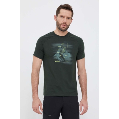 Mammut tricou sport Mountain HÃ¶rnligrat culoarea verde, cu imprimeu