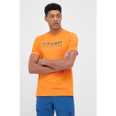 Mammut tricou sport Trovat Logo culoarea portocaliu, cu imprimeu