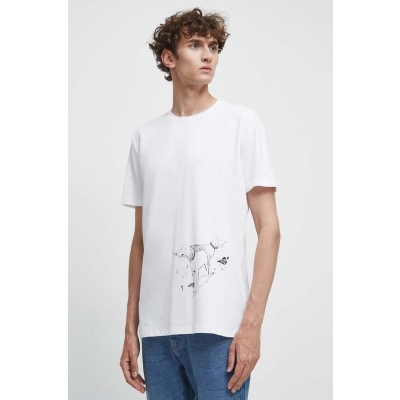 Medicine tricou barbati, culoarea alb, cu imprimeu