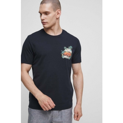 Medicine tricou barbati, culoarea albastru marin, cu imprimeu