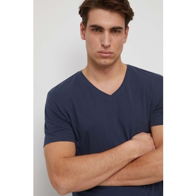 Medicine tricou barbati, culoarea albastru marin, neted