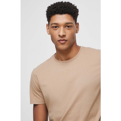 Medicine tricou barbati, culoarea bej, neted
