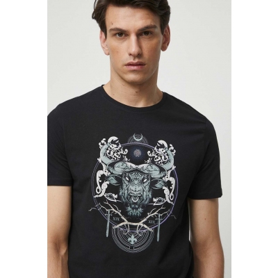 Medicine tricou barbati, culoarea negru, cu imprimeu