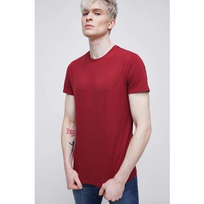 Medicine tricou barbati, culoarea rosu, neted