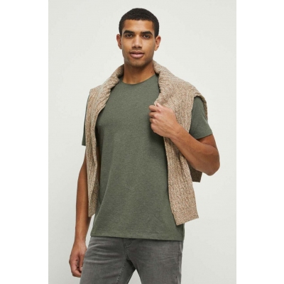 Medicine tricou barbati, culoarea verde, melanj