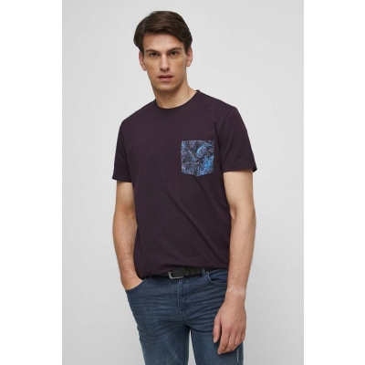 Medicine tricou barbati, culoarea violet, neted