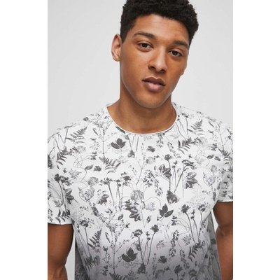 Medicine tricou din bumbac barbati, culoarea alb, cu imprimeu