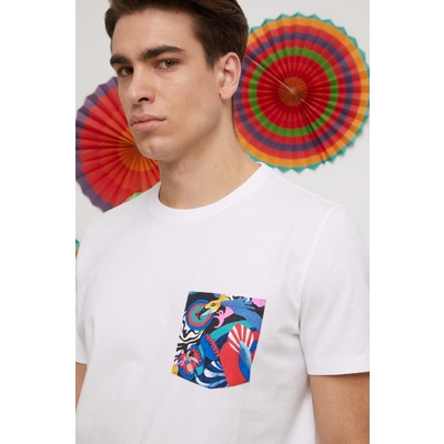 Medicine tricou din bumbac barbati, culoarea alb, cu imprimeu
