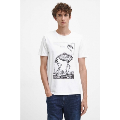 Medicine tricou din bumbac barbati, culoarea alb, cu imprimeu