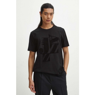 Medicine tricou din bumbac barbati, culoarea negru, cu imprimeu