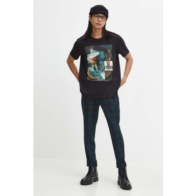 Medicine tricou din bumbac barbati, culoarea negru, cu imprimeu