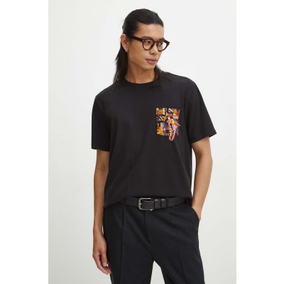 Medicine tricou din bumbac barbati, culoarea negru, cu imprimeu