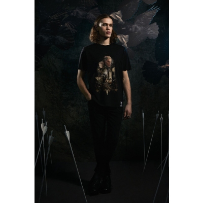 Medicine tricou din bumbac barbati, culoarea negru, cu imprimeu