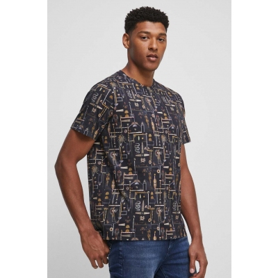 Medicine tricou din bumbac barbati, culoarea negru, modelator