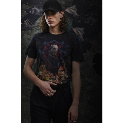 Medicine tricou din bumbac barbati, culoarea negru, modelator