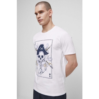 Medicine tricou din bumbac culoarea alb, cu imprimeu