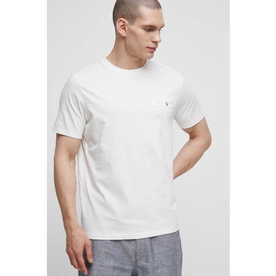 Medicine tricou din bumbac culoarea bej, neted