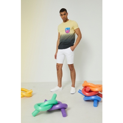 Medicine tricou din bumbac culoarea galben, cu imprimeu