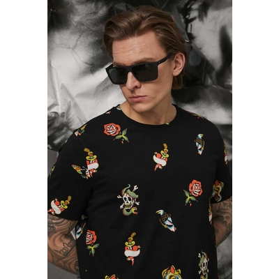 Medicine tricou din bumbac culoarea negru, modelator