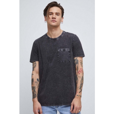 Medicine tricou din bumbac culoarea negru, neted