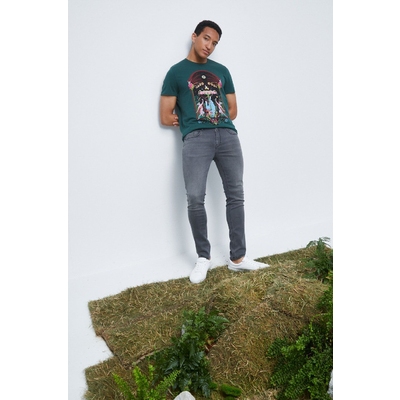 Medicine tricou din bumbac culoarea verde, cu imprimeu