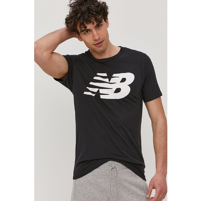 New Balance Tricou MT03919BK bÄƒrbaÈ›i, culoarea negru, cu imprimeu