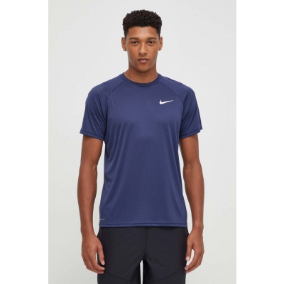 Nike tricou de antrenament culoarea albastru marin, neted