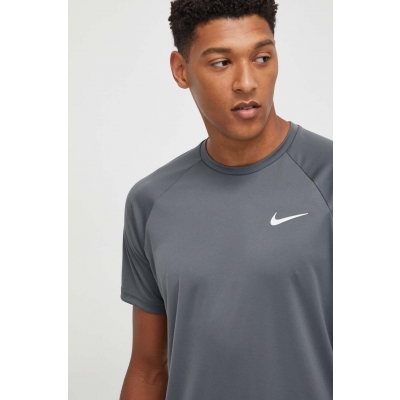 Nike tricou de antrenament culoarea gri, neted