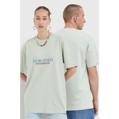 On Vacation tricou din bumbac culoarea verde, cu imprimeu