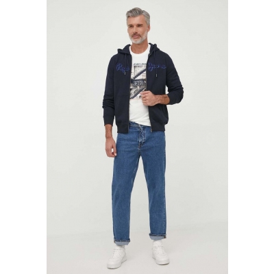 Pepe Jeans tricou din bumbac WILBUR culoarea bej, cu imprimeu