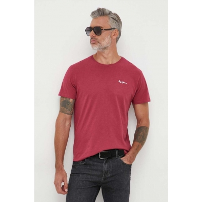 Pepe Jeans tricou din bumbac Wiltshire culoarea roz, cu imprimeu