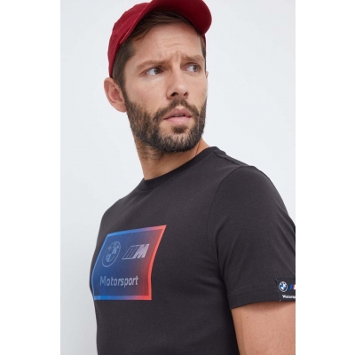 Puma tricou barbati, culoarea negru, cu imprimeu
