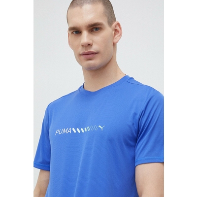 Puma tricou de alergare culoarea violet, cu imprimeu