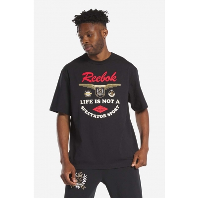 Reebok Classic tricou din bumbac RES Tee culoarea negru, cu imprimeu HS5796-black