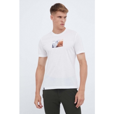 Salewa tricou sport Pure Design Dry culoarea bej, cu imprimeu