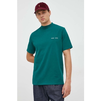 Samsoe Samsoe tricou din bumbac culoarea verde, neted