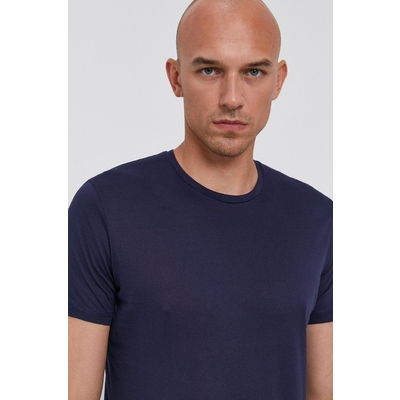 Sisley Tricou bÄƒrbaÈ›i, culoarea albastru marin, material neted