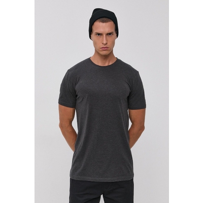 !SOLID Tricou din bumbac culoarea gri, material neted