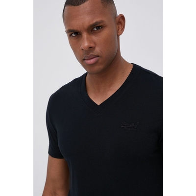 Superdry Tricou din bumbac culoarea negru, cu imprimeu