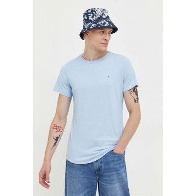 Tommy Jeans tricou barbati, melanj