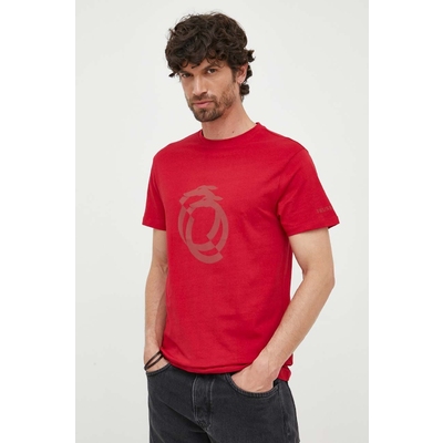 Trussardi tricou barbati, culoarea bordo, cu imprimeu