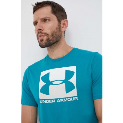 Under Armour tricou barbati, culoarea verde, cu imprimeu 1329581-101