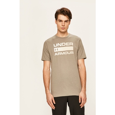 Under Armour tricou barbati, culoarea verde, cu imprimeu